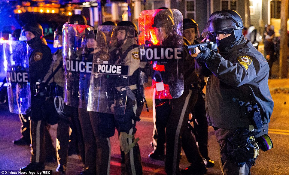 Ferguson police fighting back against protestors